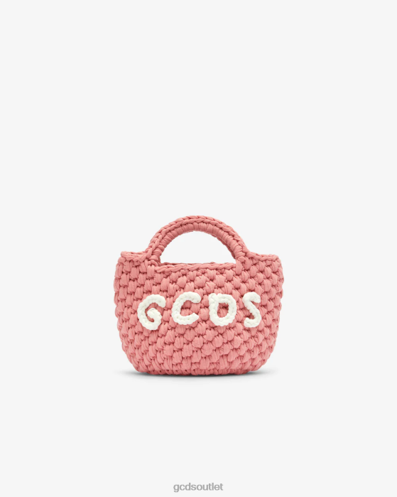 Kids GCDS Junior Mini Crochet Bag Fuchsia 0FVX780