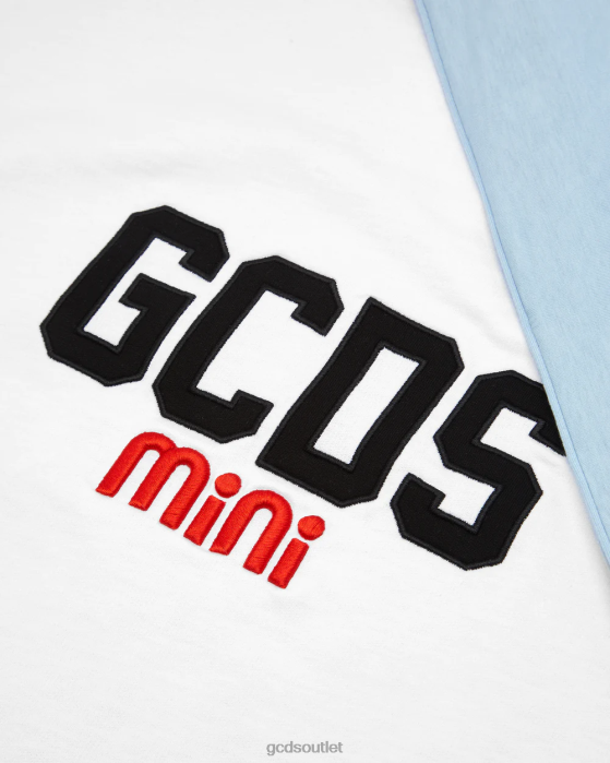 Kids GCDS Logo Cotton Baby Blanket Angel Blue 0FVX654
