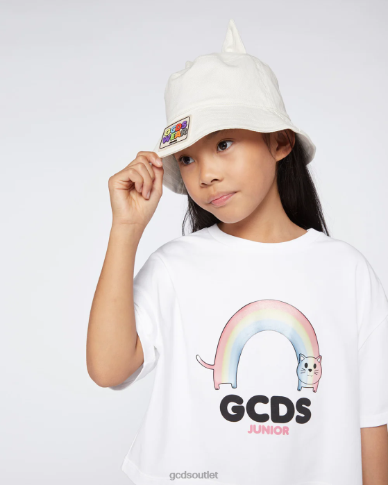Kids GCDS Junior Bucket Hat Off white 0FVX783