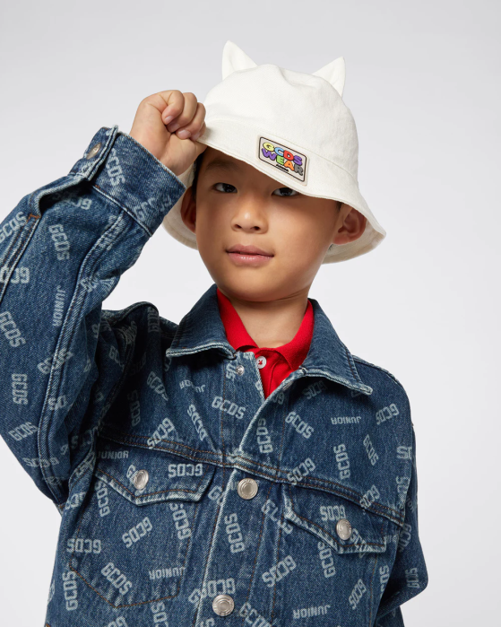 Kids GCDS Junior Bucket Hat Off white 0FVX783