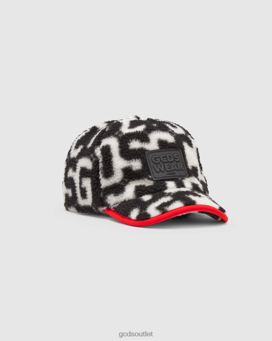 Kids GCDS Junior monogram baseball cap Black 0FVX765