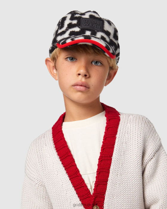 Kids GCDS Junior monogram baseball cap Black 0FVX765