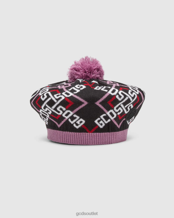 Kids GCDS Junior tartan pom-pom beanie Multicolor 0FVX764