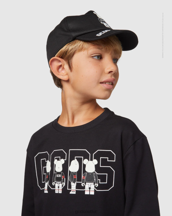 Kids GCDS x Be@rbrick Junior Baseball cap Black 0FVX782