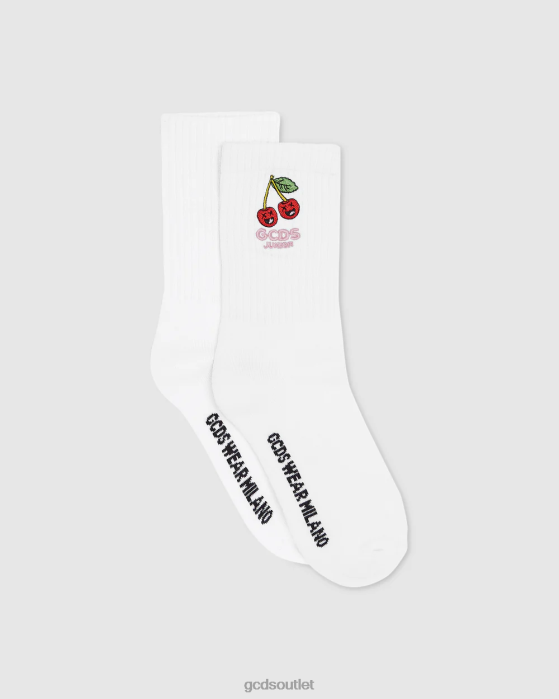 Kids GCDS Junior Cherry Socks White 0FVX769