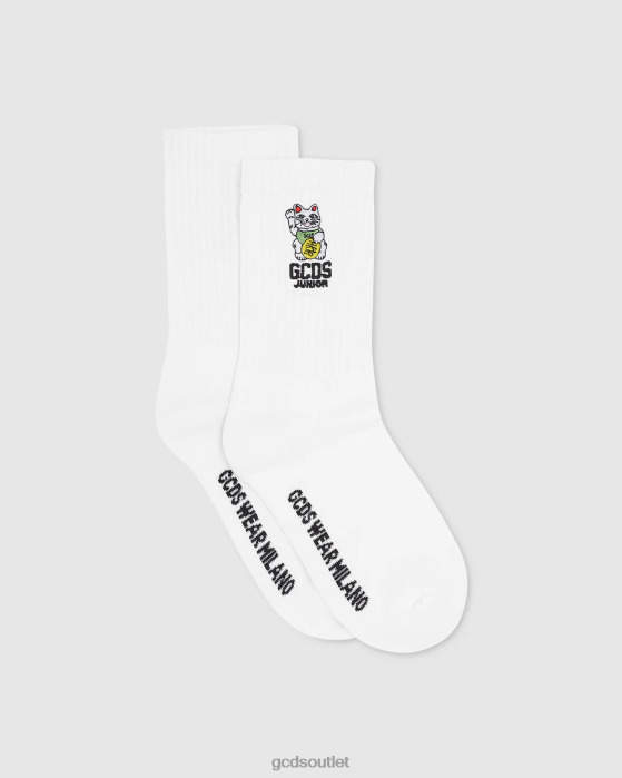 Kids GCDS Junior Kittho Socks White 0FVX770