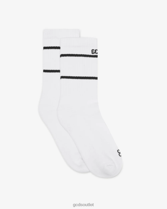 Kids GCDS Junior Low Logo Band Socks White 0FVX773