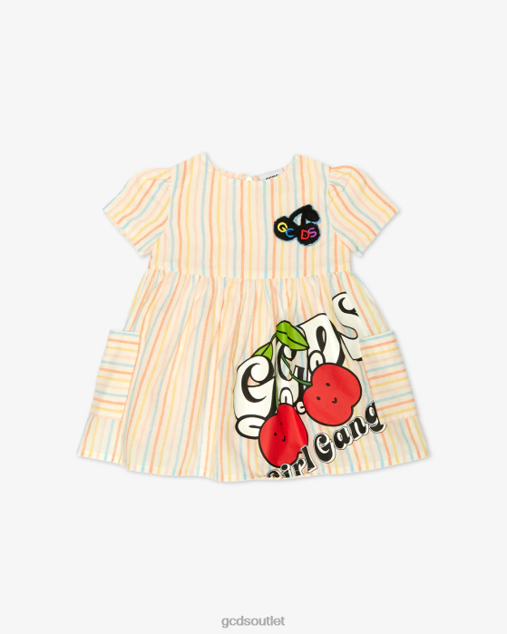 Kids GCDS Baby Cherry Striped Dress Multicolor 0FVX625