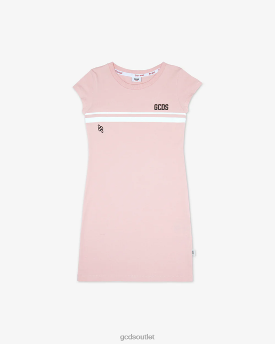 Kids GCDS Junior Low Logo Band T-Shirt Dress Pink 0FVX808