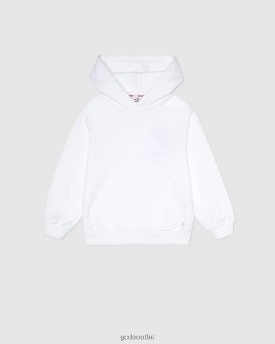 Kids GCDS Junior Bliss logo hoodie White 0FVX675