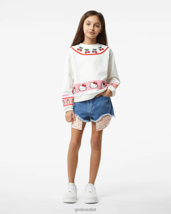 Kids GCDS Junior Hello Kitty Crewneck Off White 0FVX787