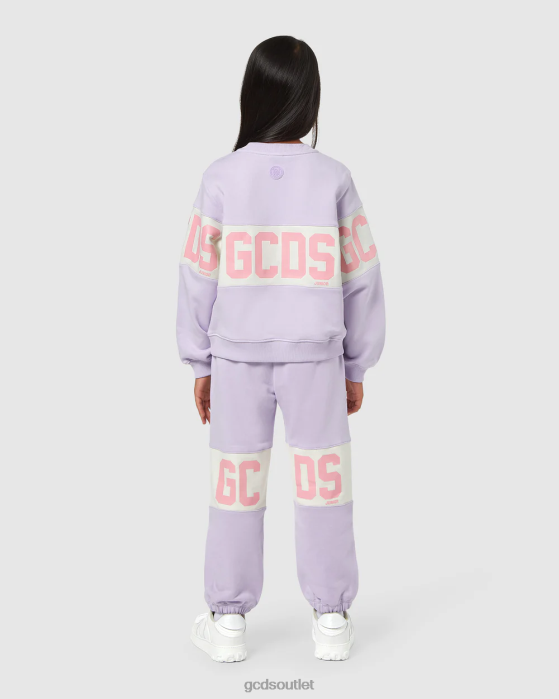 Kids GCDS Junior Logo band crewneck Lilac 0FVX680