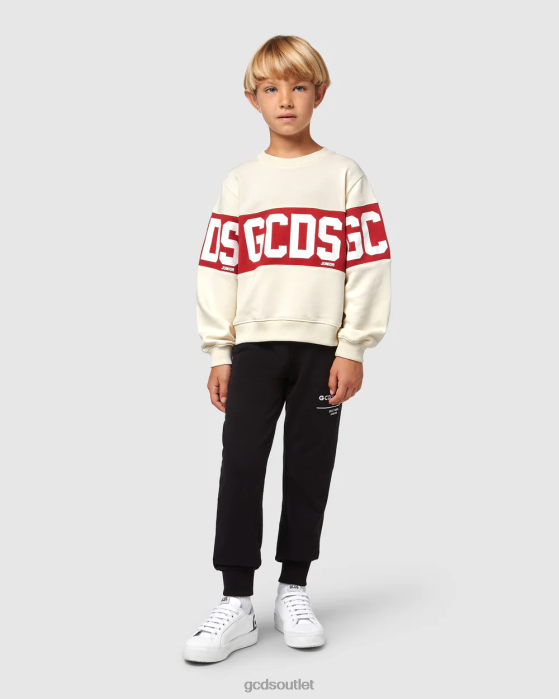Kids GCDS Junior Logo band crewneck Whitecap Grey 0FVX677