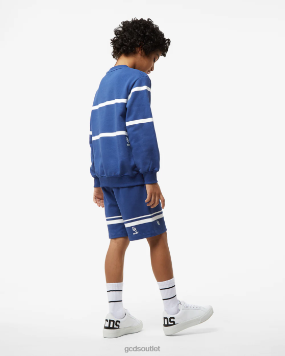 Kids GCDS Junior Low Logo Band Crewneck Blue 0FVX696