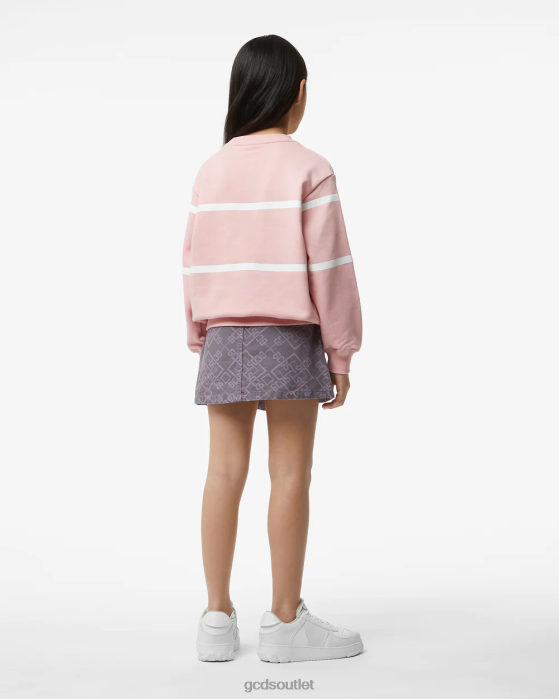 Kids GCDS Junior Low Logo Band Crewneck Pink 0FVX785