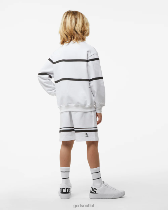 Kids GCDS Junior Low Logo Band Crewneck White 0FVX698