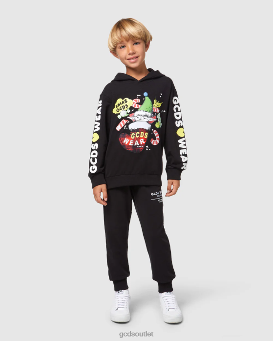 Kids GCDS Junior Xmas hoodie Black 0FVX671