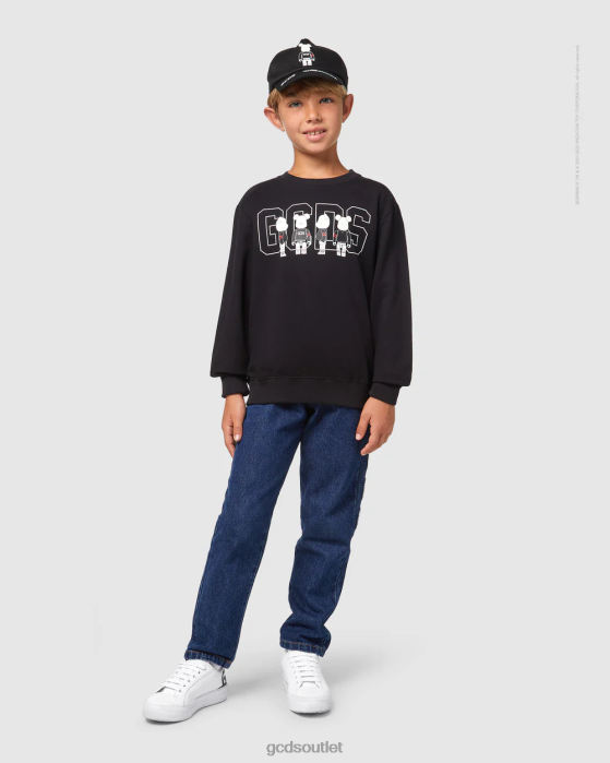 Kids GCDS x Be@rbrick Junior Crewneck Black 0FVX705