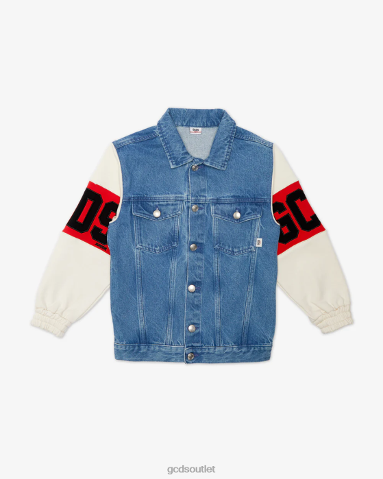 Kids GCDS Junior Logo Band Denim Jacket Multicolor 0FVX665