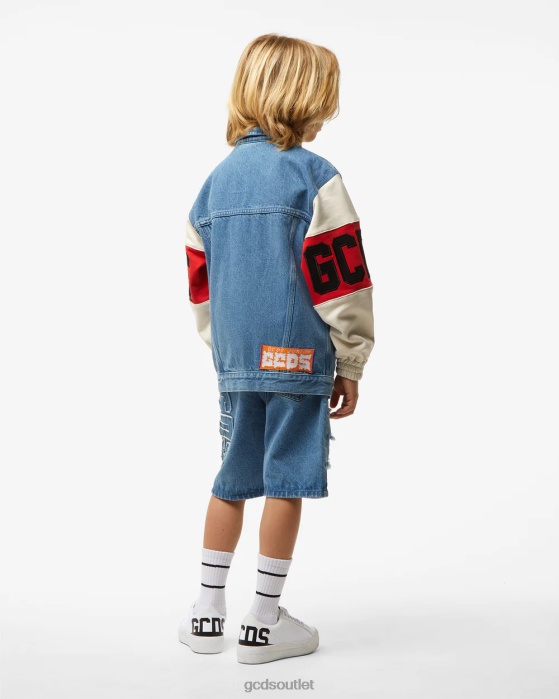 Kids GCDS Junior Logo Band Denim Jacket Multicolor 0FVX665