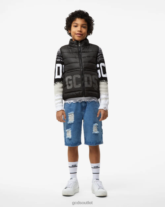 Kids GCDS Junior Low Band Vest Black 0FVX664