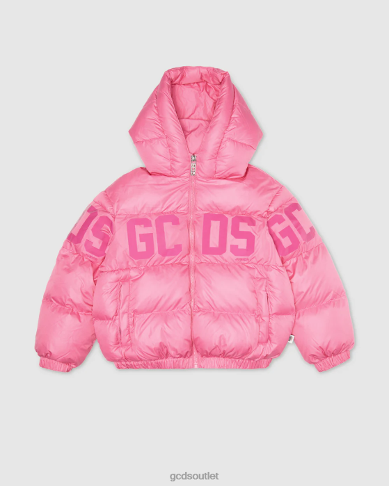 Kids GCDS Junior logo band padded jacket Cradle Pink 0FVX660