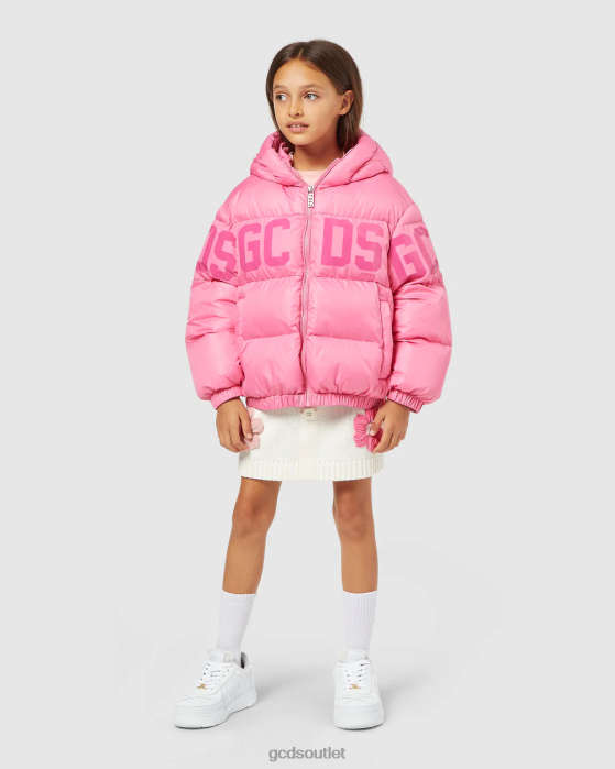Kids GCDS Junior logo band padded jacket Cradle Pink 0FVX660