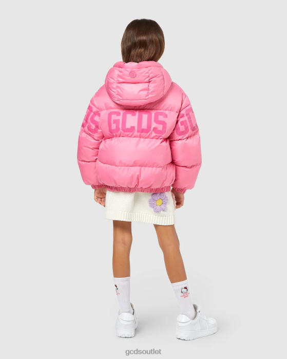 Kids GCDS Junior logo band padded jacket Cradle Pink 0FVX660