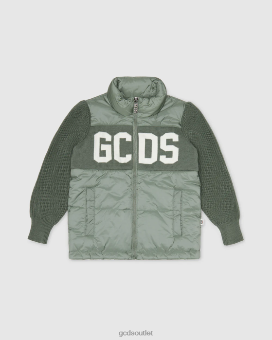 Kids GCDS Junior logo puffercoat Green 0FVX663