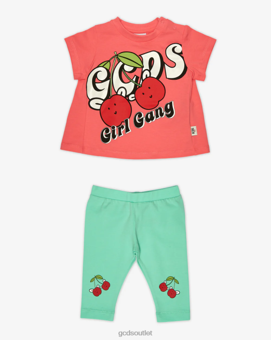 Kids GCDS Baby Cherry T-Shirt And Leggings Set Multicolor 0FVX609