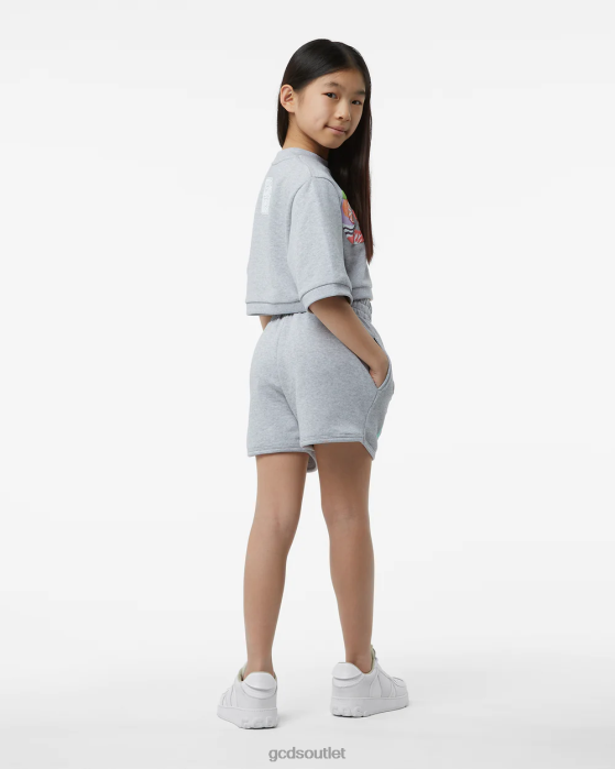 Kids GCDS Junior Patchwork T-Shirt And Shorts Set Grey 0FVX786