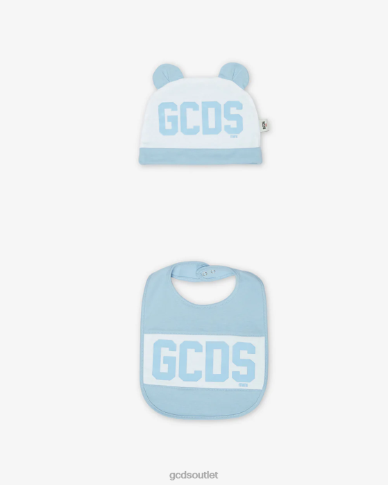 Kids GCDS Logo Band Two-Piece Baby Set Angel Blue 0FVX586