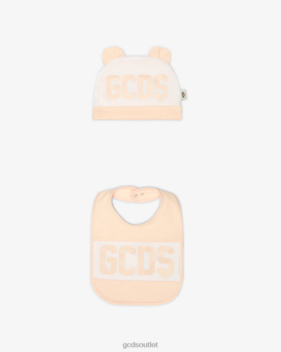 Kids GCDS Logo Band Two-Piece Baby Set Baby Pink 0FVX585