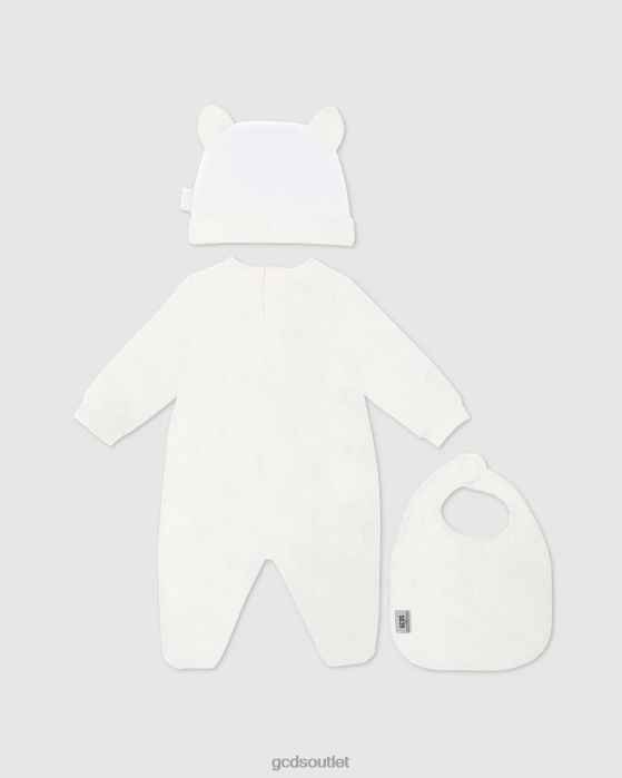 Kids GCDS logo motif Three-piece Baby Gift Set Off White 0FVX582