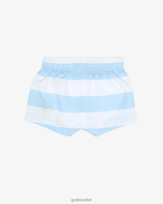 Kids GCDS Baby Striped Swim Shorts Light Blue 0FVX644