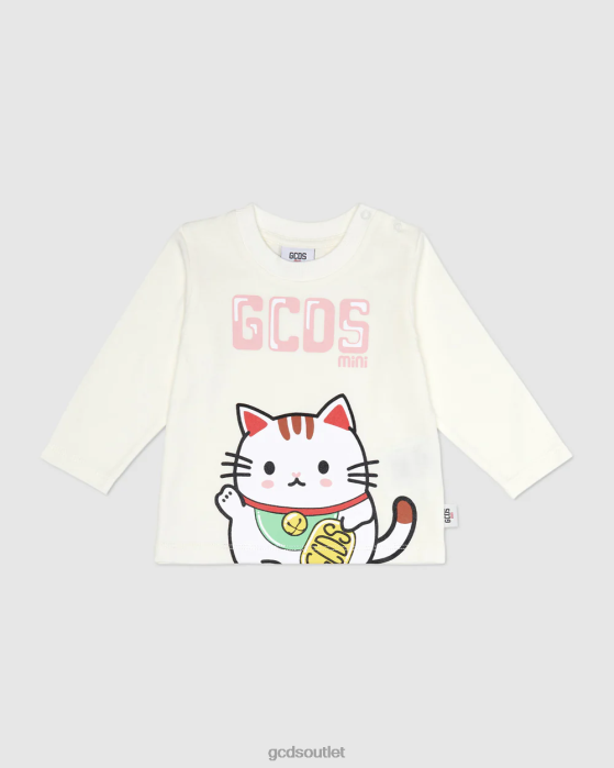 Kids GCDS Baby Kittho t-shirt Off White 0FVX630
