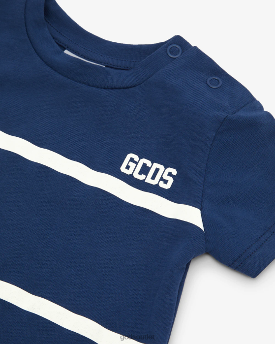 Kids GCDS Baby Low Band Logo T-Shirt Blue 0FVX640