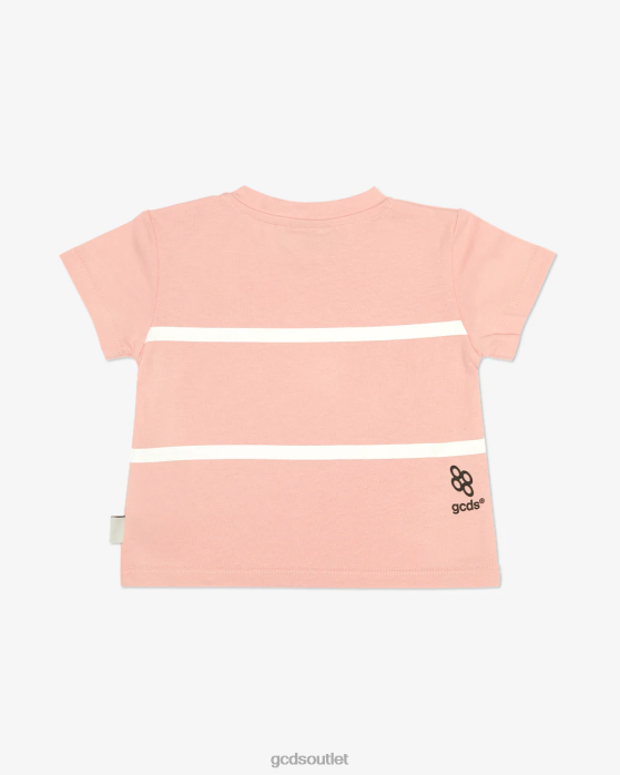 Kids GCDS Baby Low Band Logo T-Shirt Pink 0FVX639
