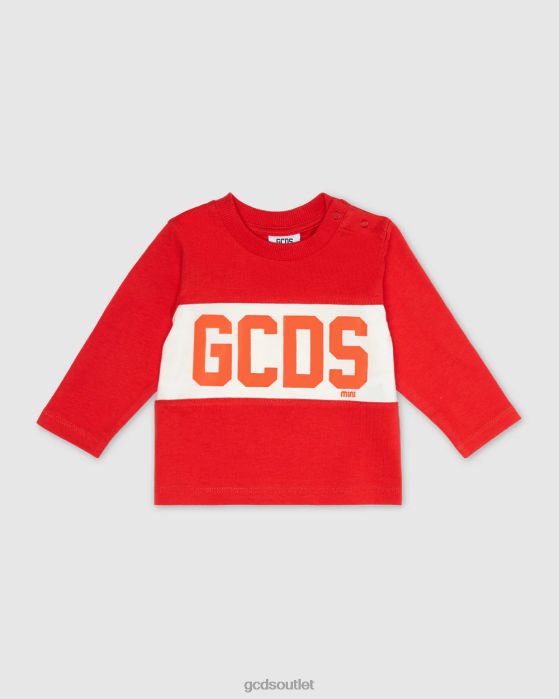 Kids GCDS Baby logo band t-shirt Red 0FVX633