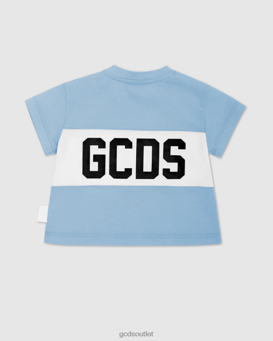 Kids GCDS Baby logo motif t-shirt Light blue 0FVX638