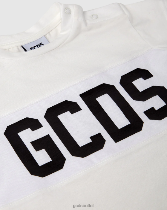 Kids GCDS Baby logo motif t-shirt Off White 0FVX637