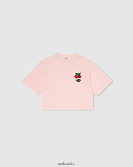 Kids GCDS Junior Cherry T-Shirt Pink 0FVX801