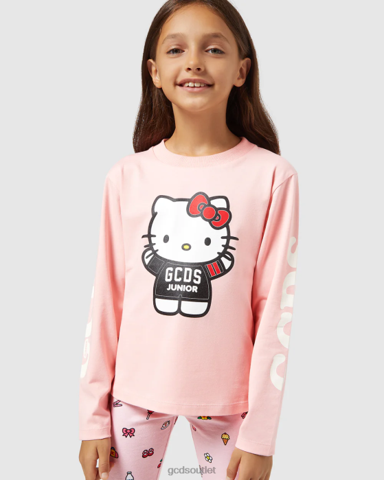 Kids GCDS Junior Hello Kitty longsleeves t-shirt Pink 0FVX799