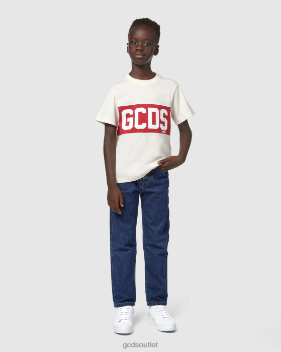 Kids GCDS Junior Logo band t-shirt Whitecap Grey 0FVX709