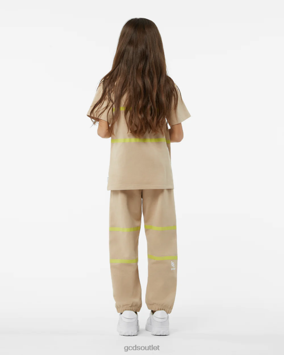 Kids GCDS Junior Low Band Logo T-Shirt Beige 0FVX721