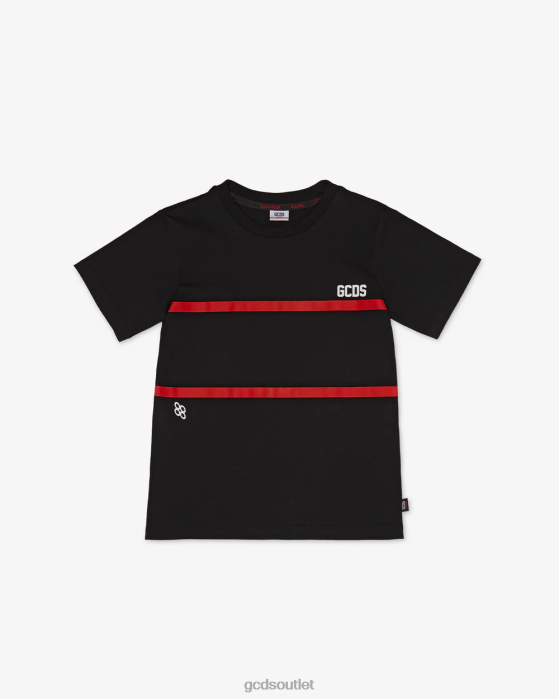 Kids GCDS Junior Low Band Logo T-Shirt Black 0FVX719
