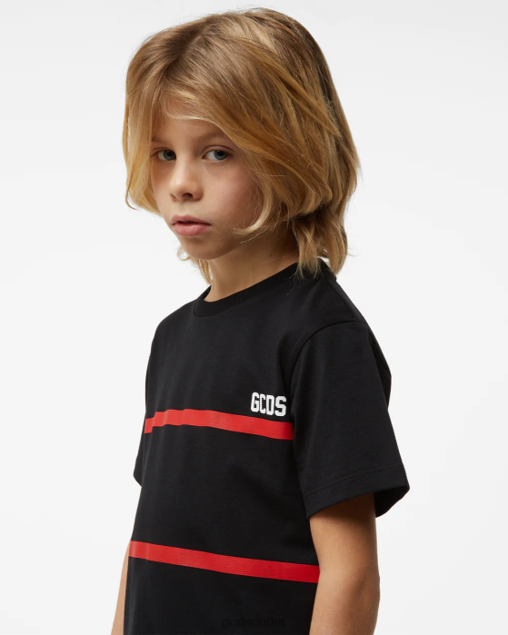 Kids GCDS Junior Low Band Logo T-Shirt Black 0FVX719