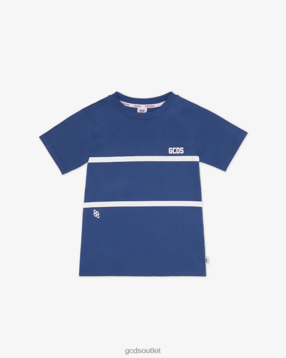Kids GCDS Junior Low Band Logo T-Shirt Blue 0FVX720