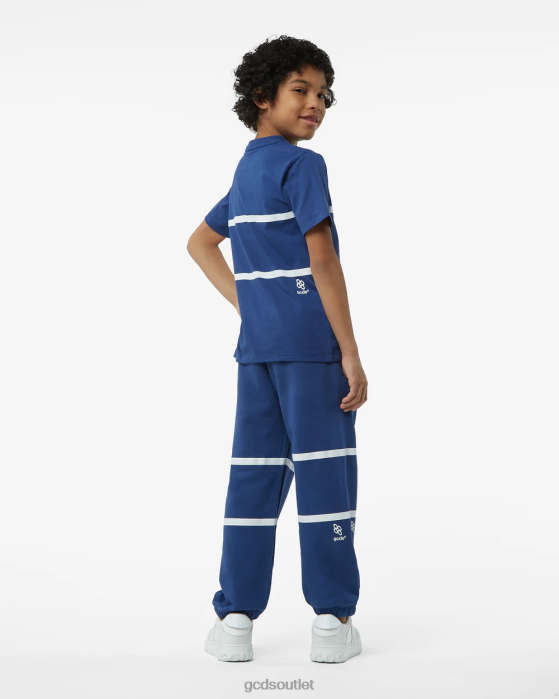 Kids GCDS Junior Low Band Logo T-Shirt Blue 0FVX720