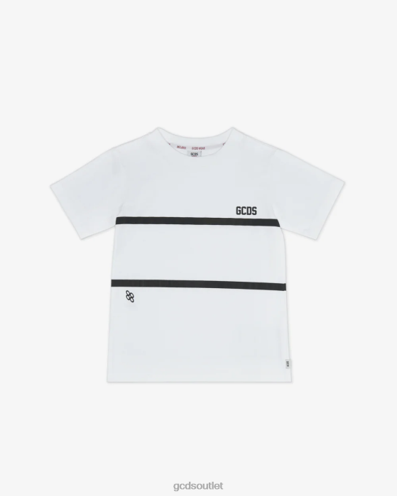 Kids GCDS Junior Low Band Logo T-Shirt White 0FVX722